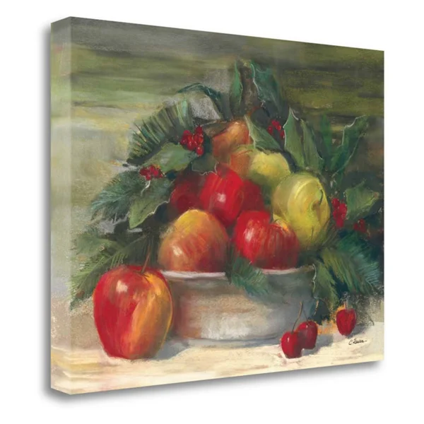 Tangletown Fine Art Apples and Holly by Carol Rowan