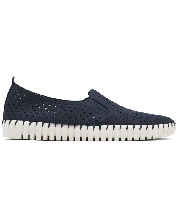 Skechers Women's Sepulveda Blvd - A La Mode Slip-On Shoes, Navy, 7.5