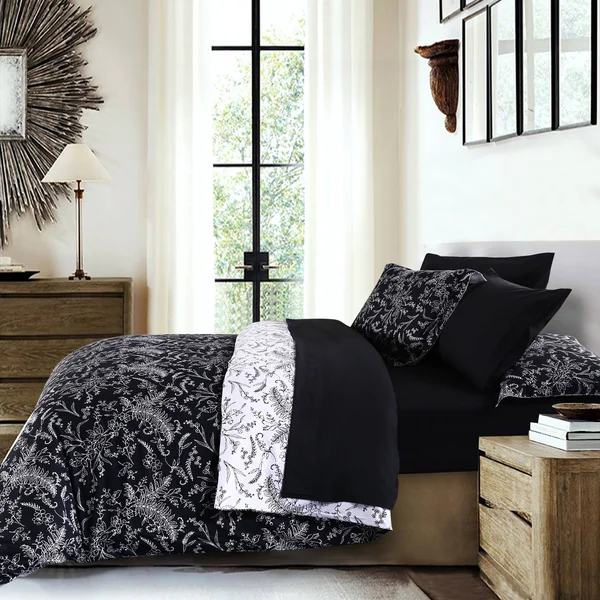 Southshore Fine Linens Winter Brush Reversible Down Alternative Comforter and Sham Set - Muted Teal - Full - Queen