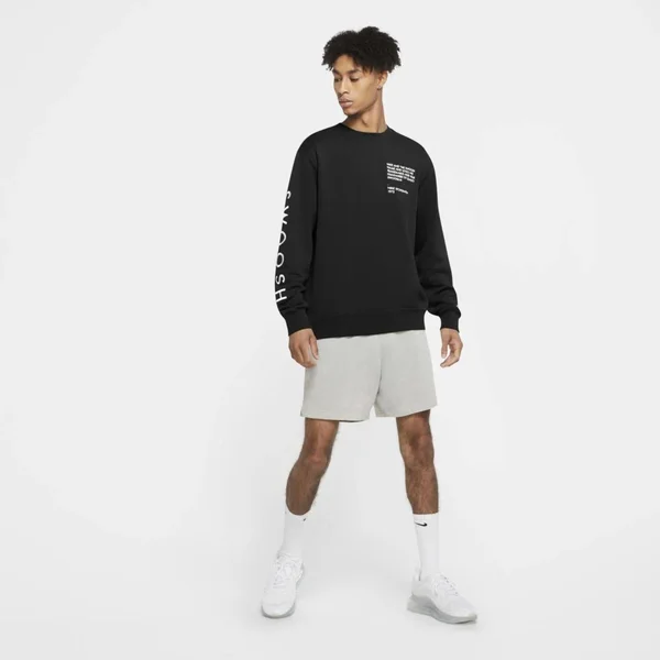 Nike Sportswear Swoosh Men's Crew Top in Black - Size: Xs, CU3906-010
