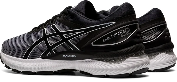 Asics GEL-Nimbus 22 White/Black Men's Running Shoes, Size: 6