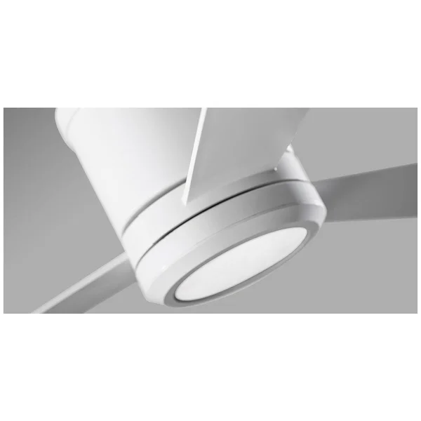 Monte Carlo Clarity 52x22 Ceiling Fan with Light - Rubberized White - Rubberized White Blades