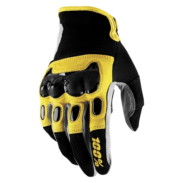 100% Derestricted Gloves (Large, Black/Yellow)
