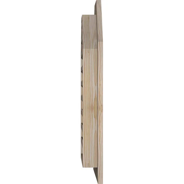 Ekena Millwork GVWOT24X3401SFUPI 24x22W x 34x22H Octagonal Top Gable Vent (29x22W x 39x22H Frame Size): Unfinished, Functional