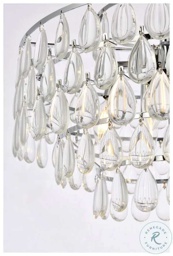 Elegant Lighting Mila 20 inch Pendant in Chrome 1102D20C