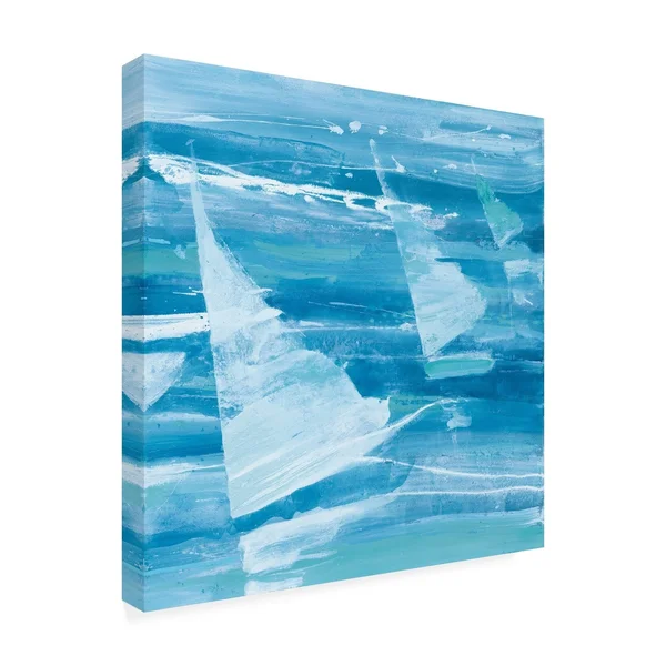 Albena Hristova 'Summer Sail II Blue' Canvas Art 18x18