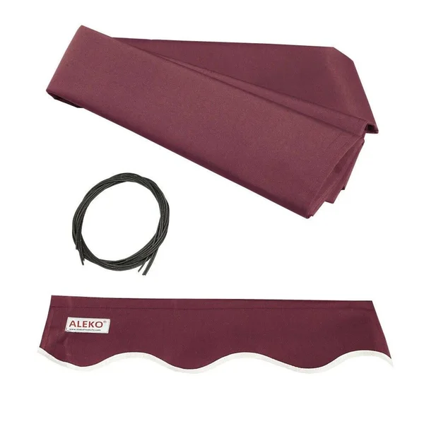 Aleko 6.5&x5& Retractable Patio Awning Fabric Replacement, Burgundy Color