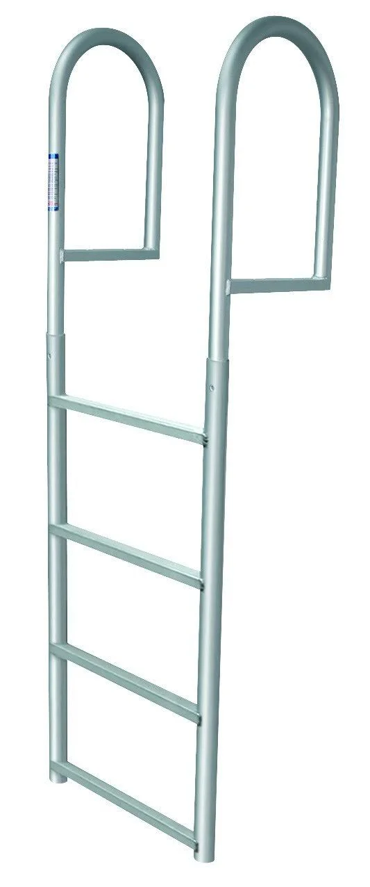 Jif Marine 4 Step Dock Stationary Ladder, Aluminum