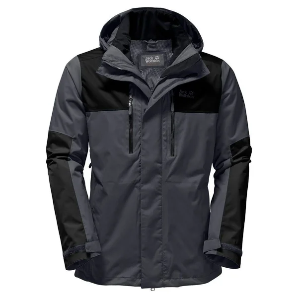 Jack Wolfskin Jasper Flex Grey - Mens Casual Jacket, Size XXXL - Color Ebony