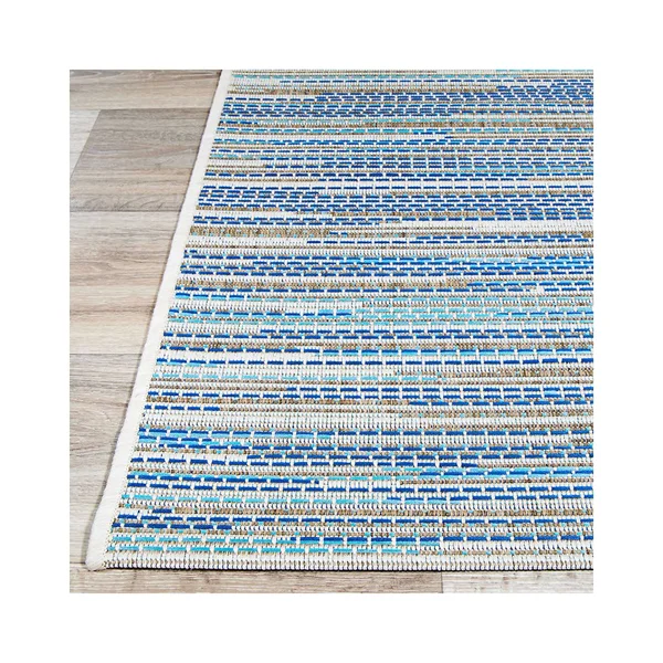 Couristan Monaco Alassio Sand/Azure/Turquoise Area Rug - 5&3x22 x 7&6x22