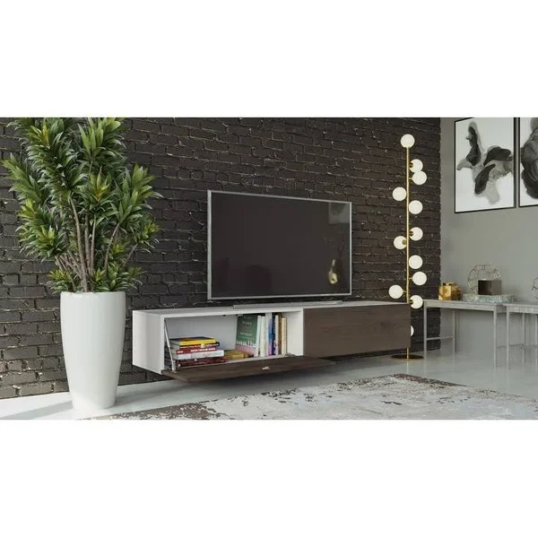 VVR Homes GOVI RTV TV Stand - Black/White