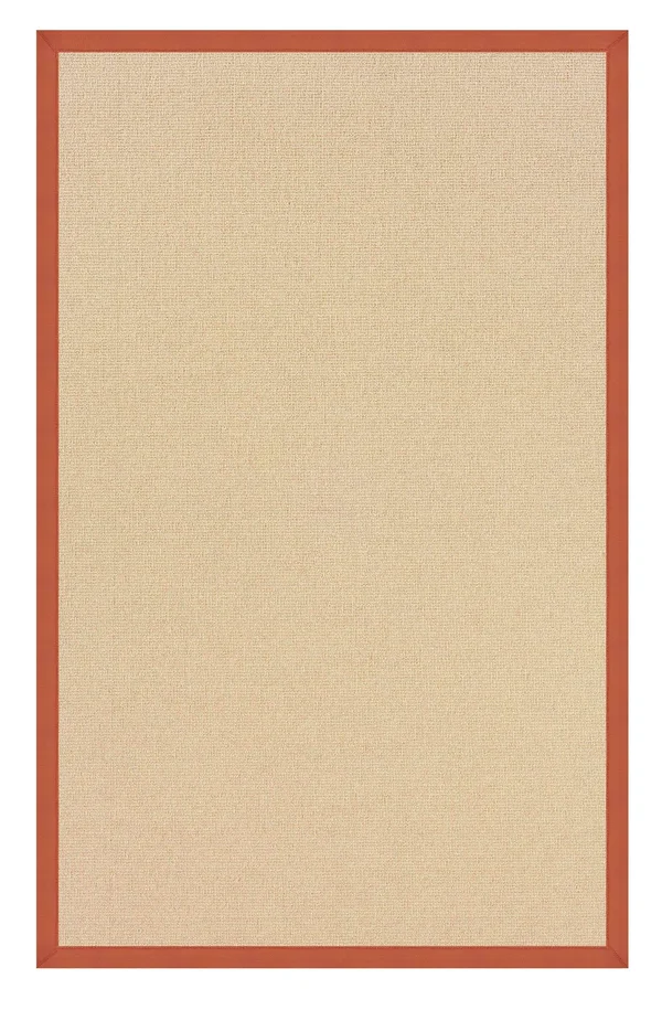 Linon Athena Natural and Burnt Orange - RUG-AT011023