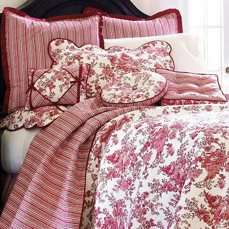 Toile Garden Bedspread - Multiple Colors