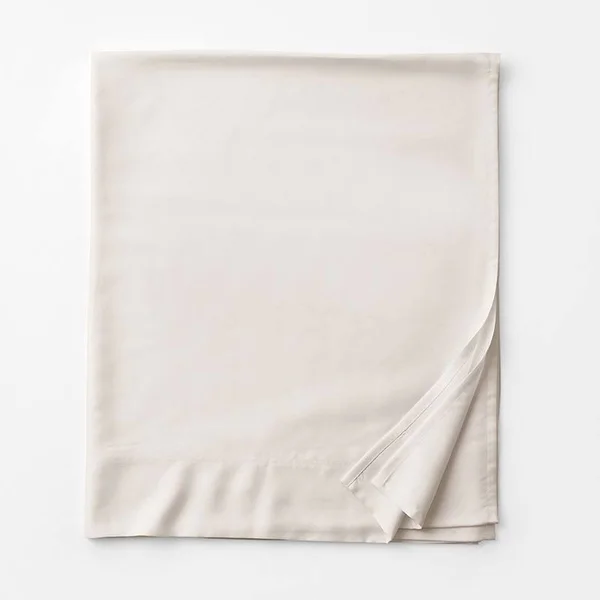 Legends Hotel Tencel Lyocell Sateen Flat Sheet - Buff - Beige - Size Queen, The Company Store