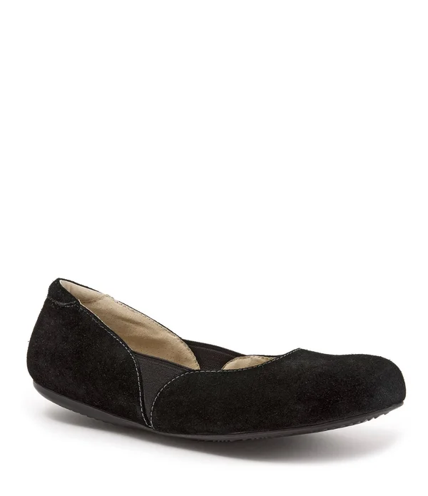 SoftWalk Norwich Flat - Women's - Black Suede