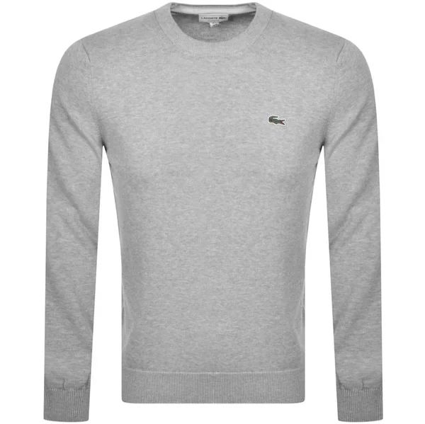 Lacoste Crew Neck Knit Jumper Grey