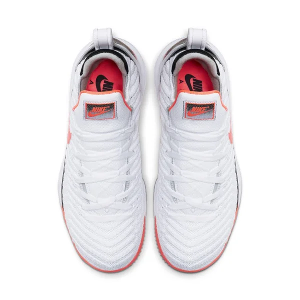 Nike Mens James LeBron 16 Basketball Shoes, White/Hot Lava/Silver, Size 11.5