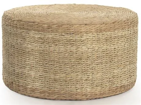 Zentique ZENGN-DNP2 29.75 x 16 x 29.75 in. Woven Ottoman Brown