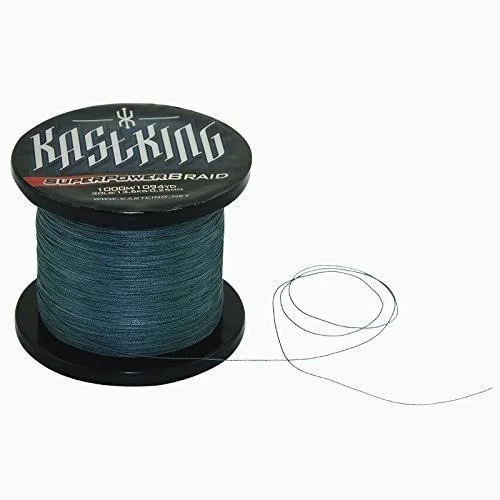 KastKing Superpower Braided Fishing Line - Low-Vis Gray, 65 Lb, 8 Strands, 1097 yds