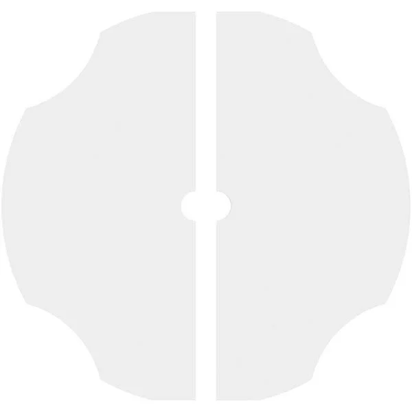 14 inchod x 1 inchid x 4 3/4 inchc x 1 inchp Percival Architectural Grade PVC Contemporary Ceiling Medallion - Two Piece