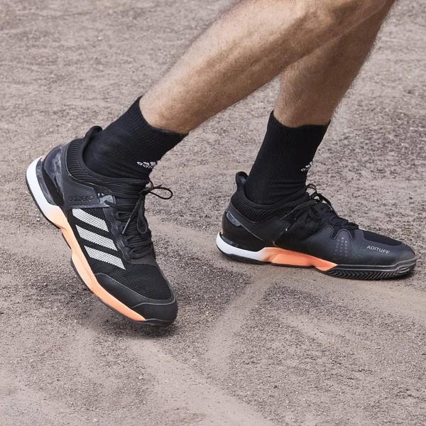 Adidas Men's Adizero Ubersonic 2 Clay Tennis Shoes, Black