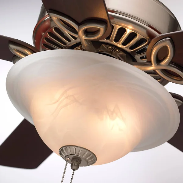 Emerson Pro Series 50x22 Ceiling Fan with Light - Brushed Steel - Dark Cherry/Mahogany Blades