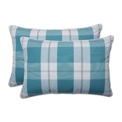 Ailayh Outdoor Rectangular Pillow Cover & Insert Gracie Oaks Color: Teal, Size: 16.5x22 x 24.5x22