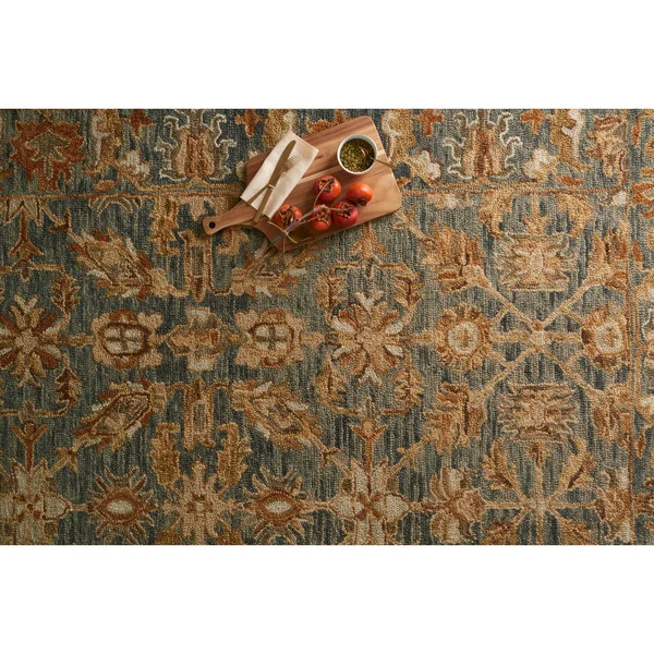 Alexander Home Hand-Hooked Owen Slate Wool Rug - 5& x 7&6 - Gray