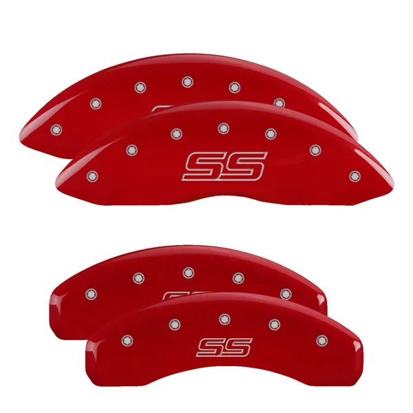 MGP 14030STSSRD Caliper Covers-Red - Front and Rear: Trailblazer style/SS