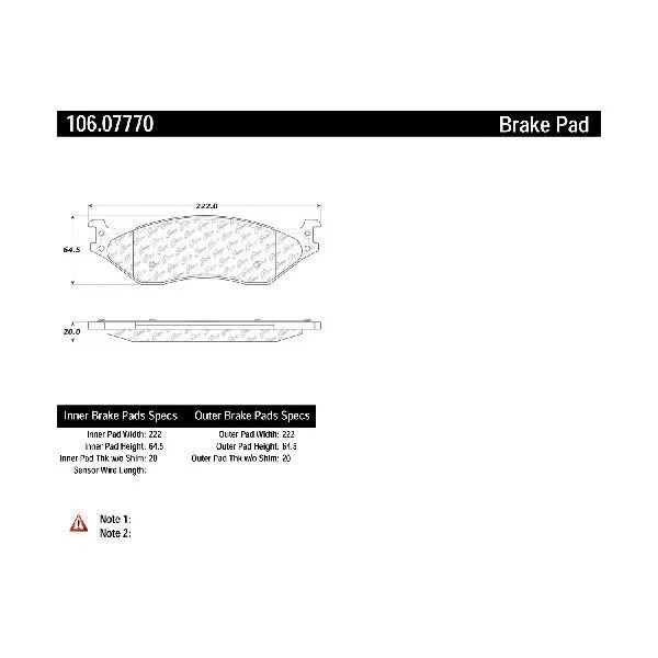 Centric 106.07770 Disc Brake Pad