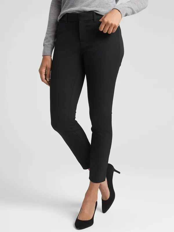 Gap Factory Women's Skinny Ankle Pants in Bi-Stretch True Black Size 16
