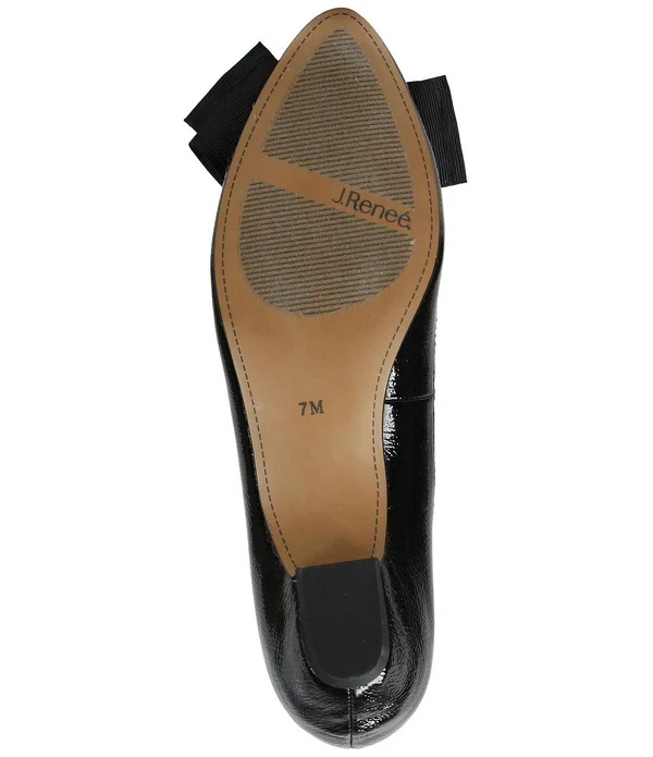J. Renee Women's Taroona Pump - Size: 6.5, Black Patent