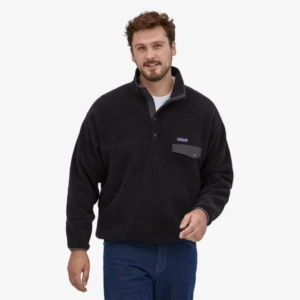 Patagonia Men's Synchilla Snap-T Pullover, Gem Stripe: New Navy, Xs