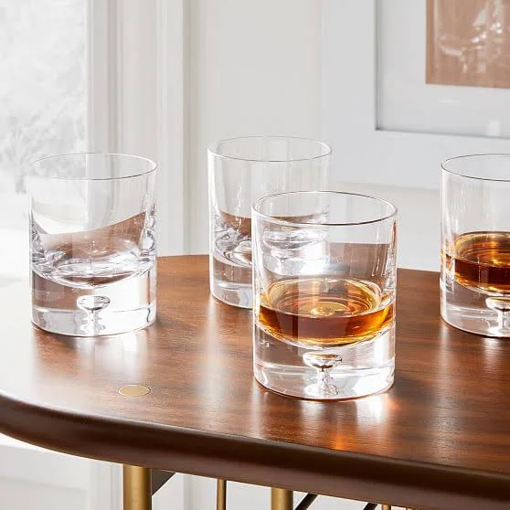 Carlisle Heavy Sham Double Old Fashioned - Set of 4, Clear
