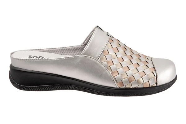 Women's Softwalk &San Marcos& Woven Clog, Size 7.5 W - Metallic