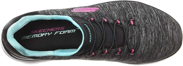 Skechers Women's Summits - Quick Getaway Sneaker Black/Pink, 9.5