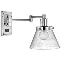 Progress Lighting Hinton Collection Polished Nickel Swing Arm Wall Light (P710084-104)