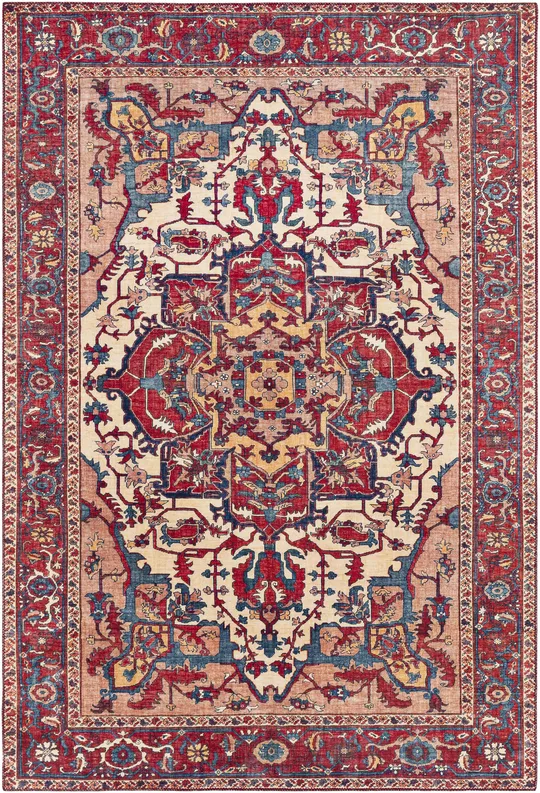 Traditional BHS-0090495 Iris Poly Accent Rug, 5& x 7&6x22