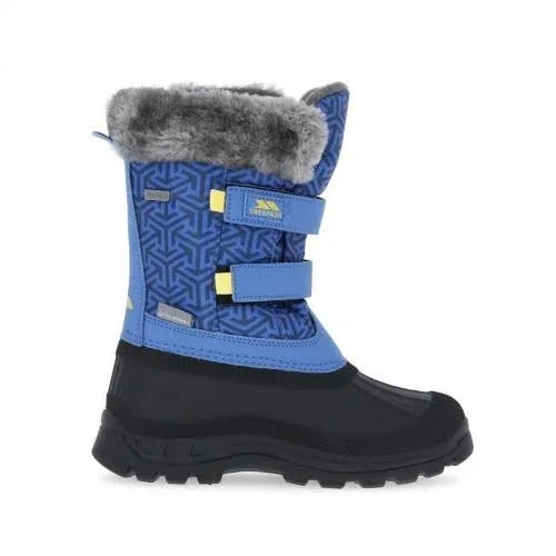 Trespass Childrens/Kids Vause Touch Fastening Snow Boots, 3 Youth US, Blue Print