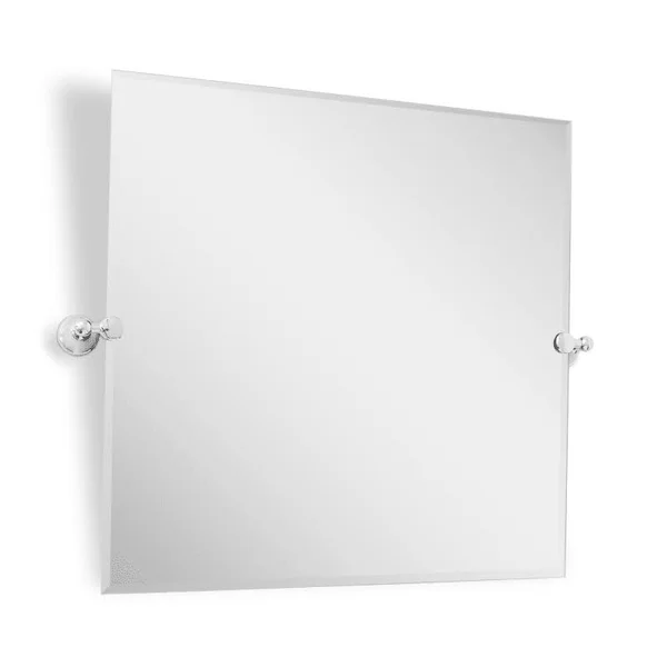Signature Hardware 928357 Seattle 28x22 x 32-1/2x22 Frameless Bathroom Mirror Chrome Home Decor Mirrors Bathroom Mirror