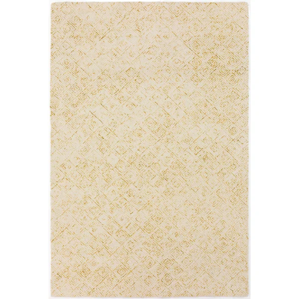 Addison Rugs Delilah 2&3x22 x 7&6x22 Diamond Wool Runner Rug in Marigold Gold