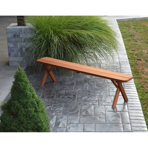 Cedar 6' Crossleg Bench - Gray Stain