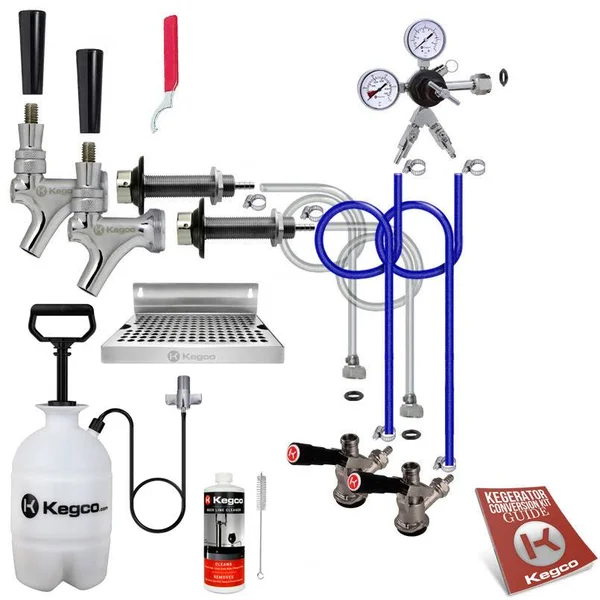 Kegco Ultimate Door Mount Kegerator 2 Tap Conversion Kit - No Tank - EBUCK2-NT