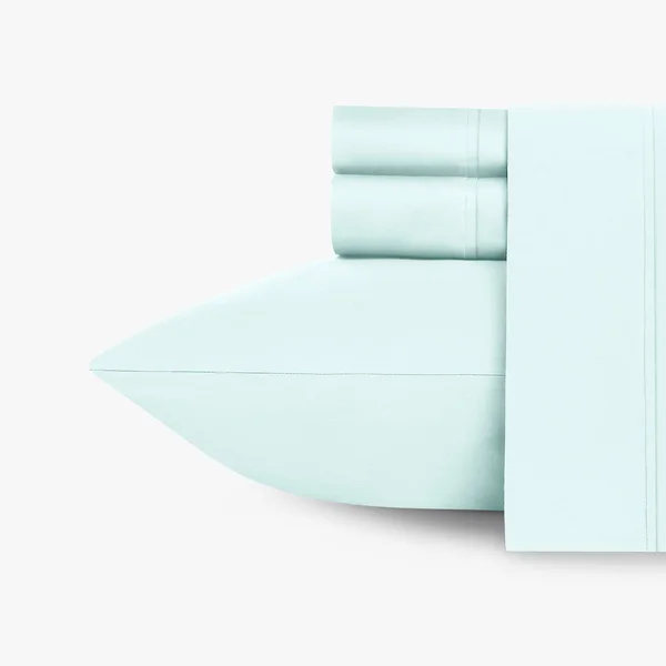 Everyday Soft Sateen Solid Sheet Set Twin XL - Sea Foam, Sheet Set - 100% Cotton - 400 Thread Count