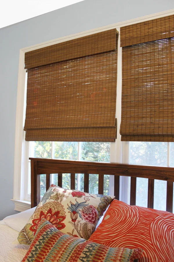 Radiance Cordless Maple Cape Cod Flatweave Bamboo Roman Shade - 34 in. W x 64 in. L