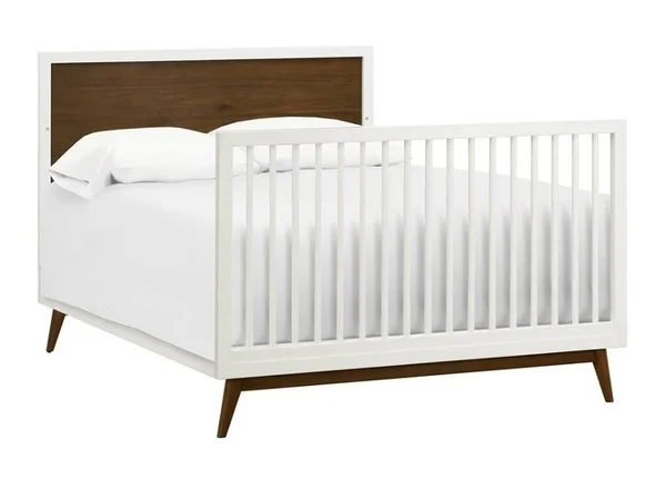 Franklin & Ben Emory Farmhouse Full Bed Conversion Rails Linen White