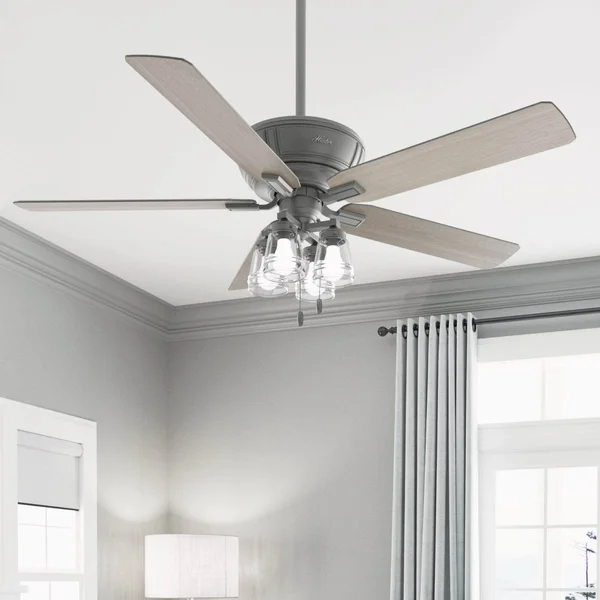 Hunter Grantham 60x22 Ceiling Fan w/LED Light - Matte Silver - 50945