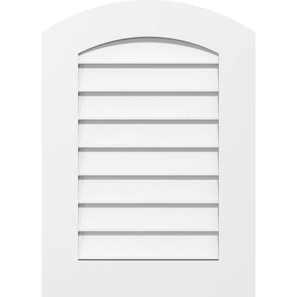 Ekena Millwork GVPAR16X3601SN 16x22W x 36x22H Arch Top Surface Mount PVC Gable Vent: Non-Functional - w/ 3-1/2x22W x 1x22P Standa