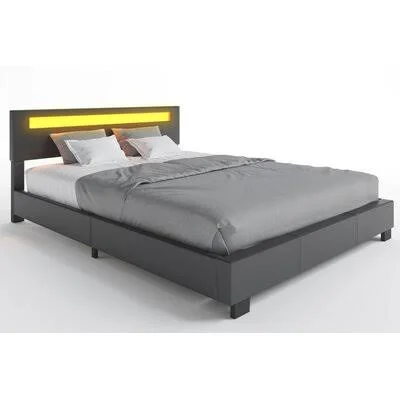 Alora Panel Headboard Orren Ellis Size: Full - Color: Dark Gray