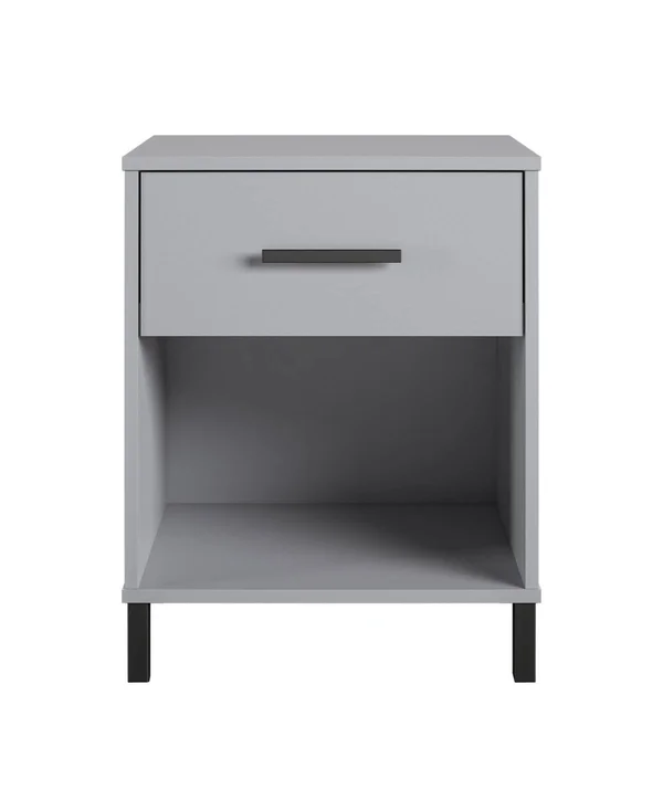 Ameriwood Home Miramar 1-Drawer Nightstand in Grey